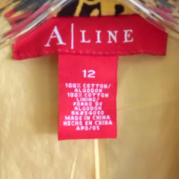 Boho Velvet Blazer Sz 12 Yellow & Brown Floral A-LINE Jacket Zip Front Pockets - Picture 3 of 13